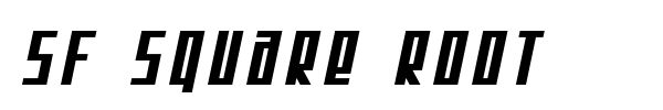 SF Square Root font preview